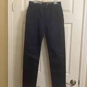 Boys Quiksilver straight fit navy blue pants, good used condition. Size 27/(12)